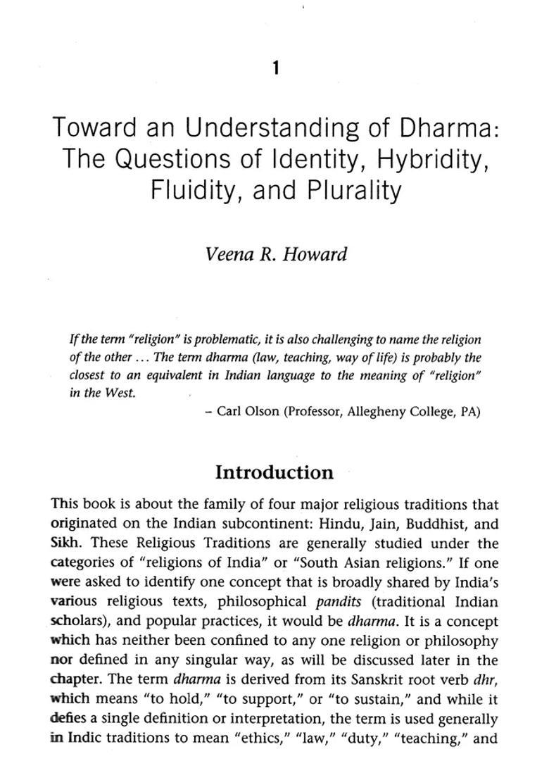 Dharma The Hindu Jain Buddhist And Sikh Traditions Of India - Indya