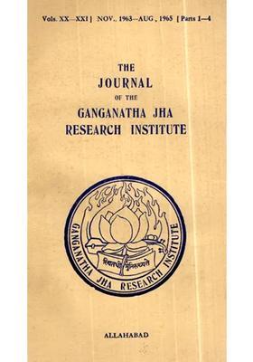 The Journal Of The Ganganath Jha Research Institute Vol- Xx- Xxi Nov. 1963-Aug. 1965 Parts 1-4 An Old And Rare Book