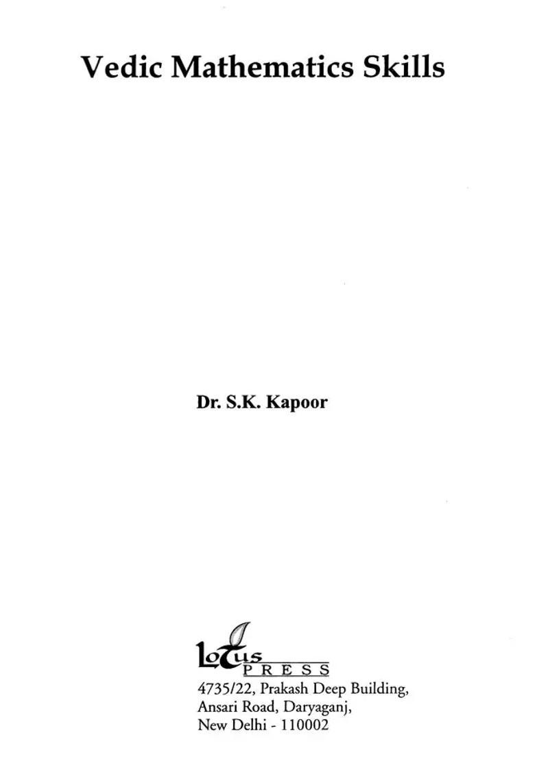 Vedic Mathematics Skills - Indya