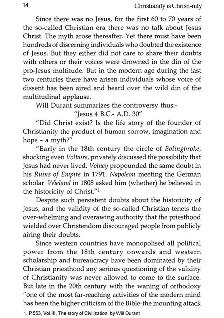 Christianity Is Chrisn-Nity - Indya