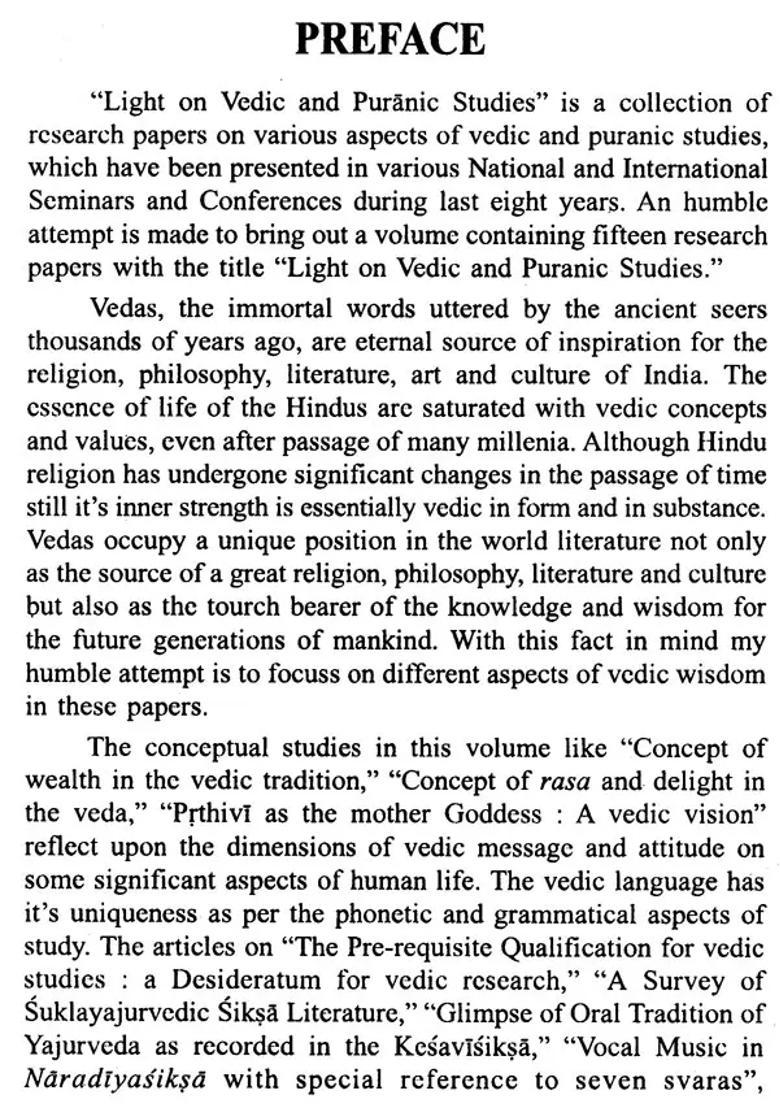 Light On Vedic And Puranic Studies - Indya