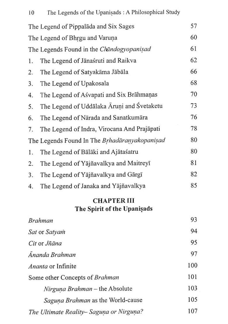 The Legends Of The Upanisads With Special Reference To Chandogya And Brhadaranyaka A Philosophical Study - Indya