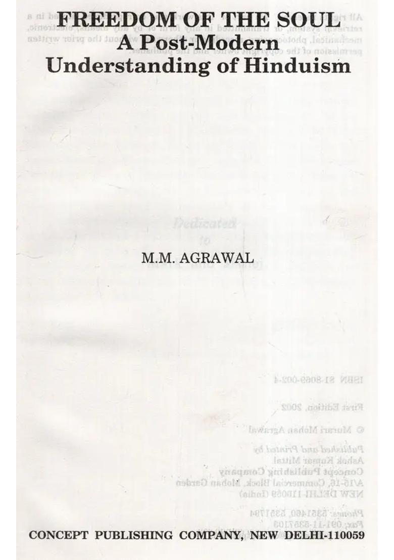 Freedom Of The Soul A Post- Modern Understanding Of Hinduism - Indya