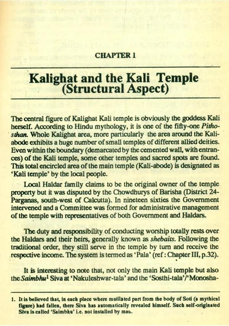 Kalighat- Its Impact On Socio-Cultural Life Of Hindus An Old And Rare Book - Indya