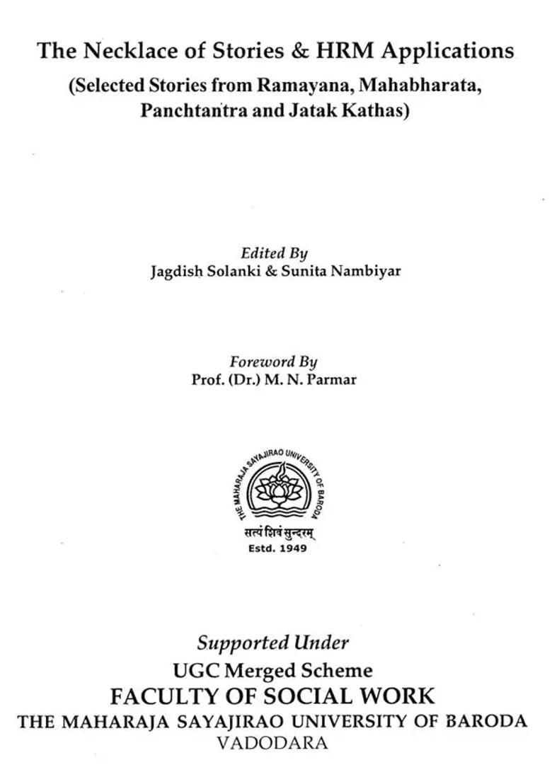 The Necklace Of Stories & Hrm Applications Selected Stories From Ramayana Mahabharata Panchatantra And Jatak Kathas - Indya