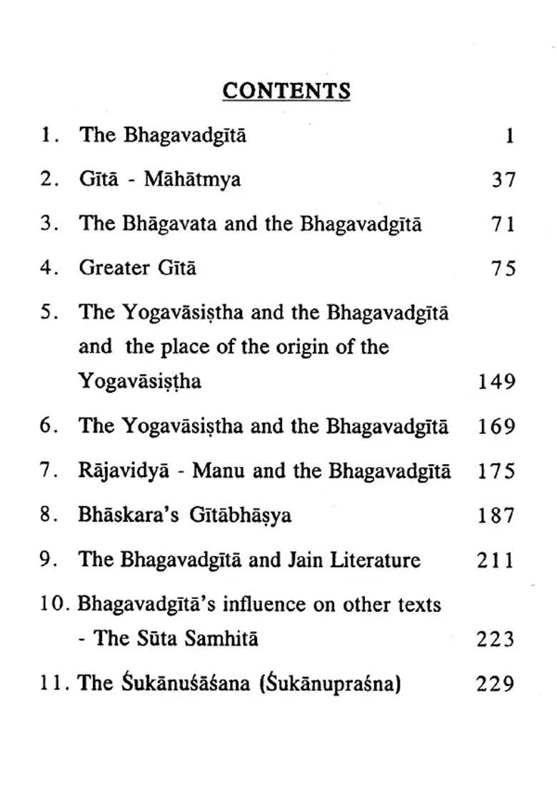 Readings From The Bhagavadgita - Indya