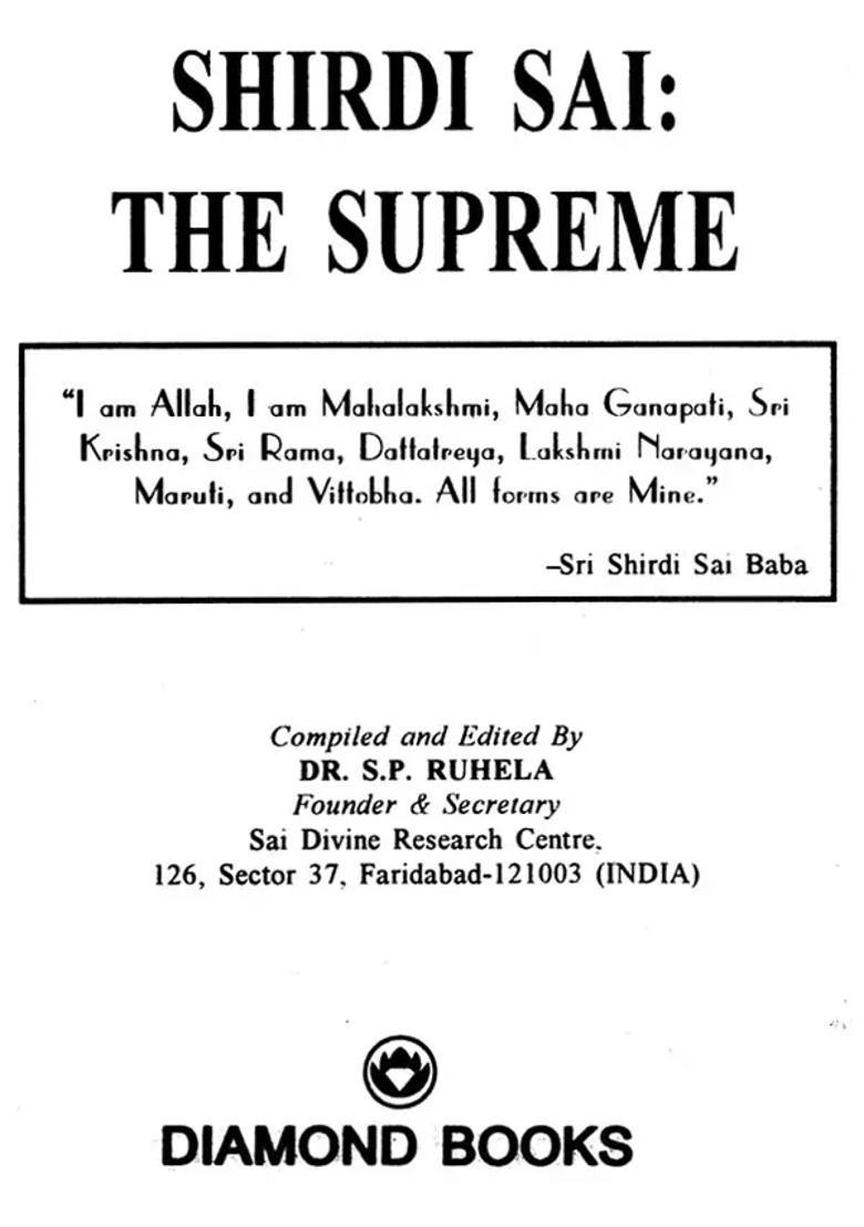 Shirdi Sai- The Supreme - Indya