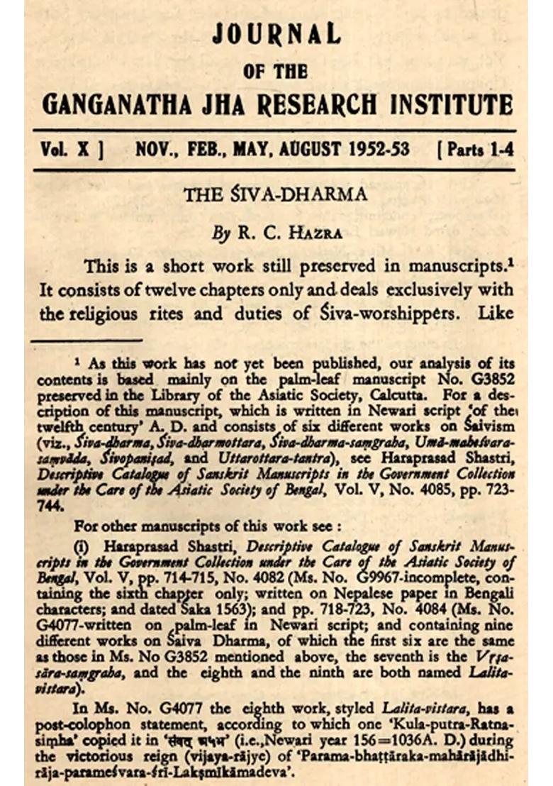 The Journal Of The Ganganath Jha Kendriya Sanskrit Vidyapeetha Vol- X Nov Feb May Aug 1952-53 Parts 1-4 An Old And Rare Book - Indya