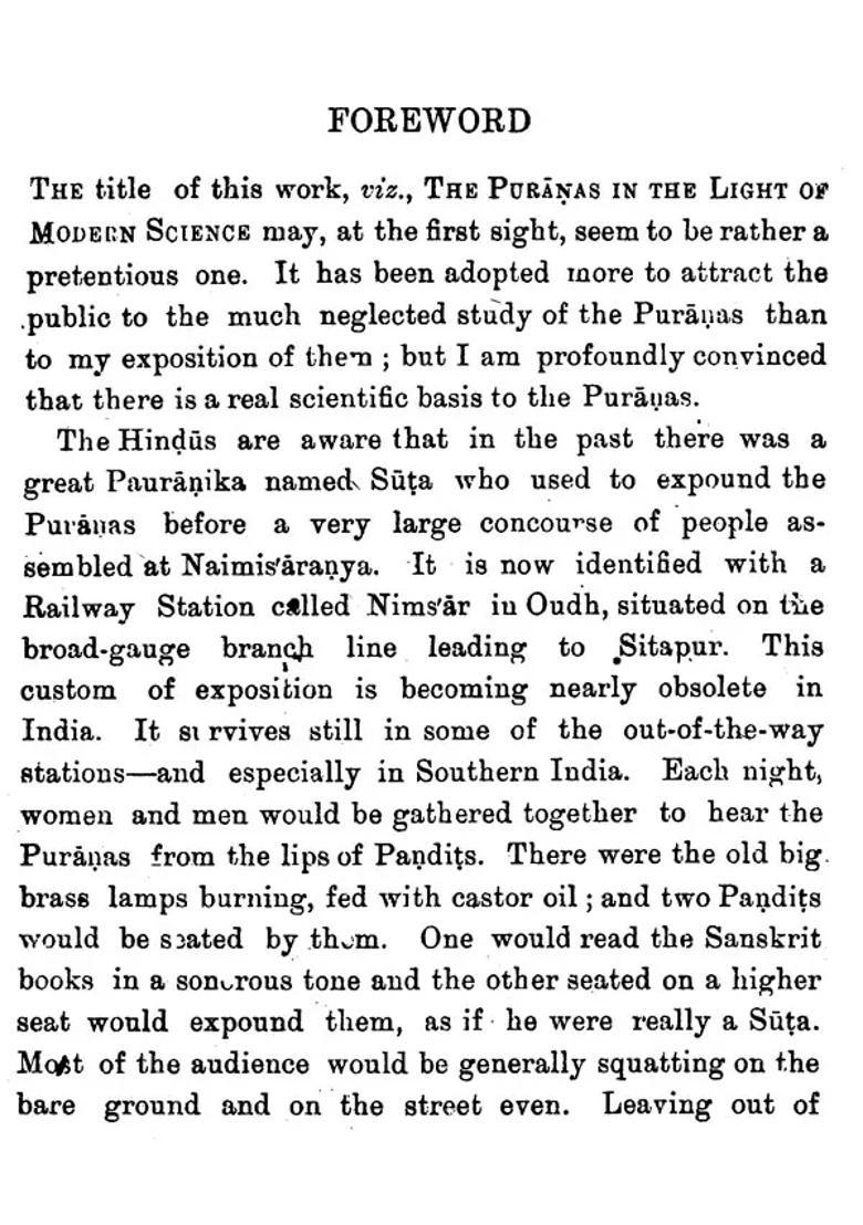 The Puranas In The Light Of Modern Science - Indya