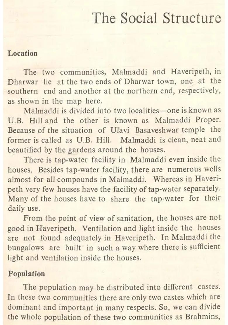 Family & Marriage- A Comparative Study Of Malmaddi And Haveripeth Communities In Dharwar An Old And Rare Book - Indya