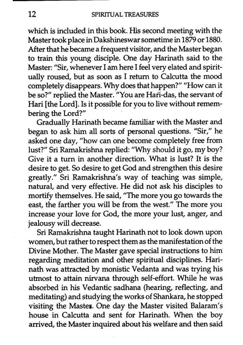 Spiritual Treasures Letters Of Swami Turiyananda - Indya