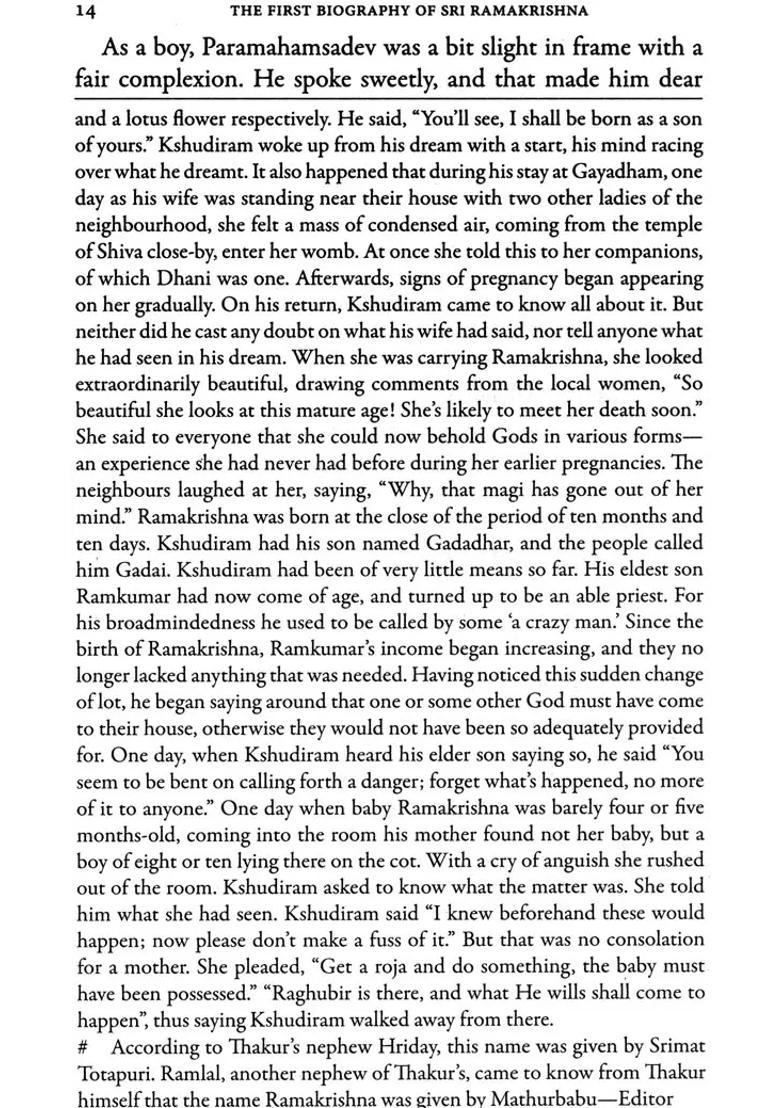 The Life Story Of Sri Ramakrishna The First Biography Of Sri Ramakrishna - Indya