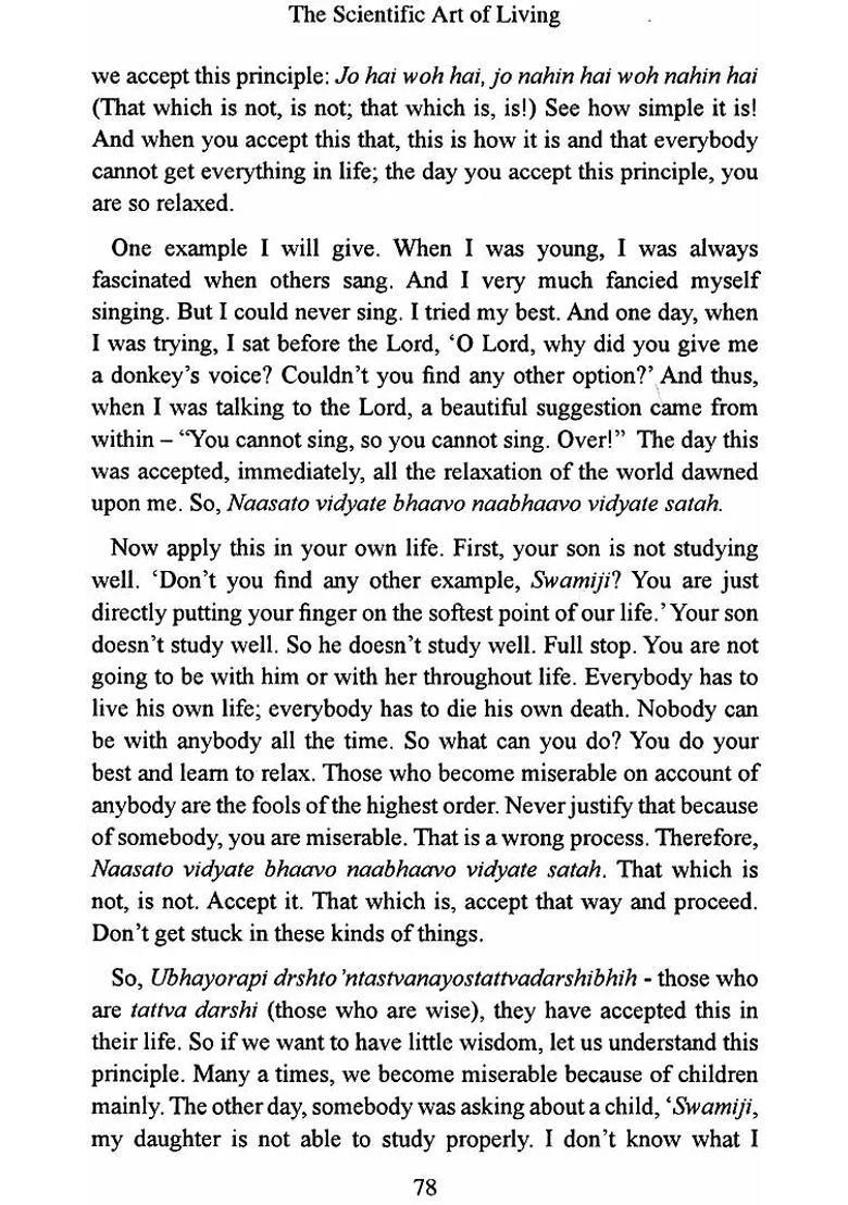 The Scientific Art Of Living - Based On Bhagavad Gita Chapter 2 Volume 2 - Indya