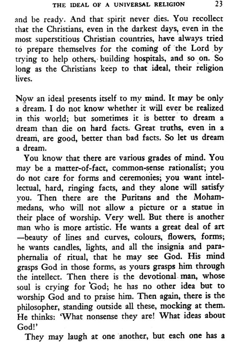 What Religions Is In The Words Of Swami Vivekananda - Indya