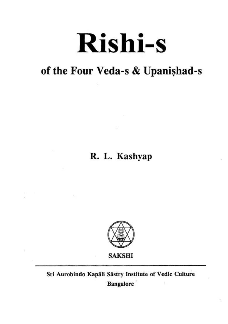 Rishi-S Of The Four Veda-S And Upanishad-S - Indya