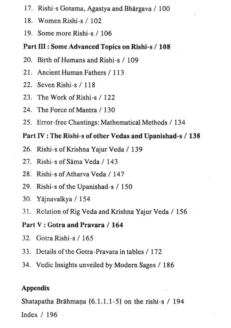 Rishi-S Of The Four Veda-S And Upanishad-S - Indya