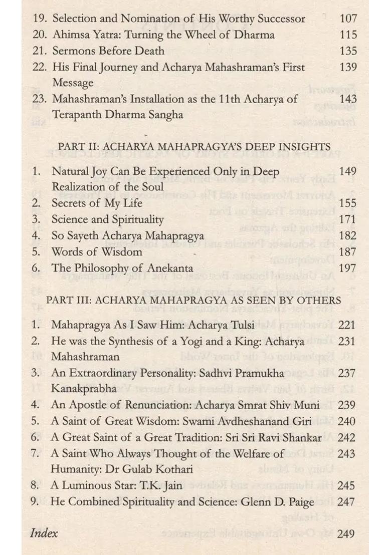 Acharya Mahapragya A Journey To Wisdom - Indya
