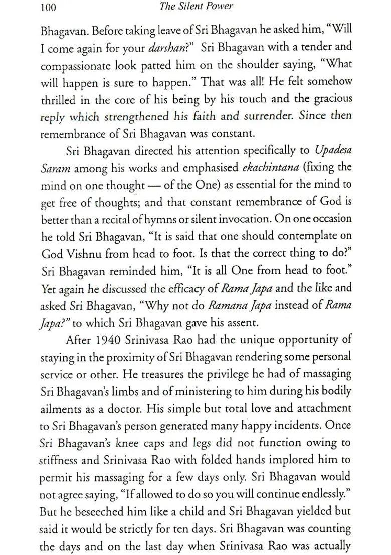 The Silent Power Selections From The Mountain Path And The Call Divine - Indya