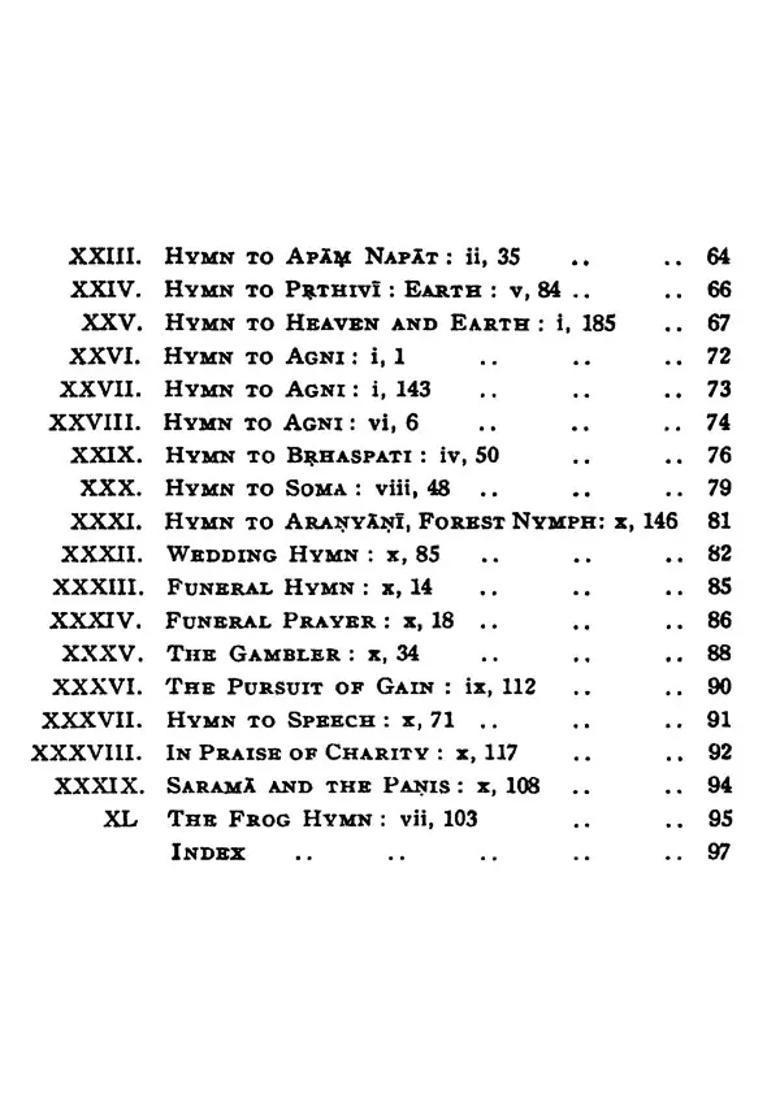 Hymns From The Rigveda Photostat - Indya
