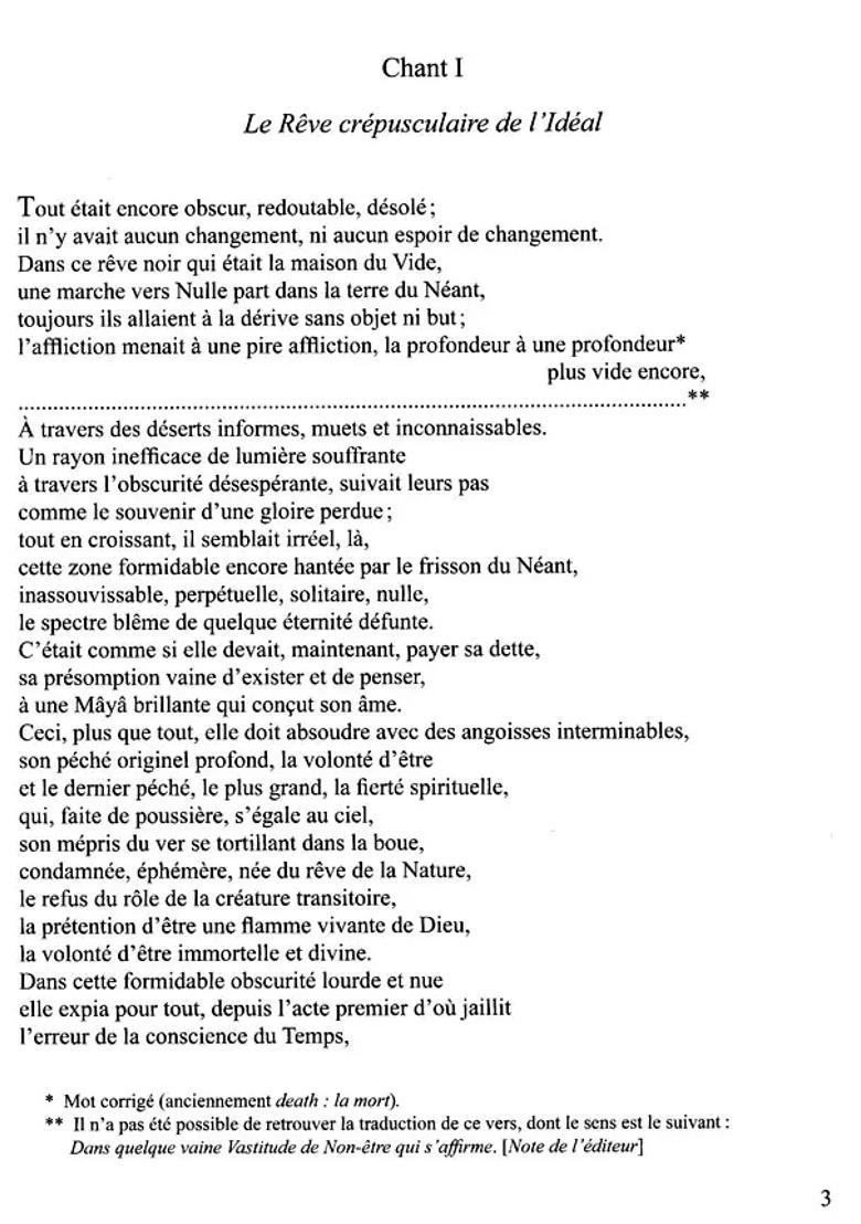 Savitri Passages Traduts Par La Mere Savitri Passages Translated By The Mother French - Indya