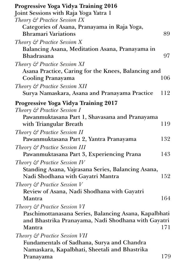 Progressive Yoga Vidya Training- A Practice Guide The 2Nd Chapter Series 4 - Indya