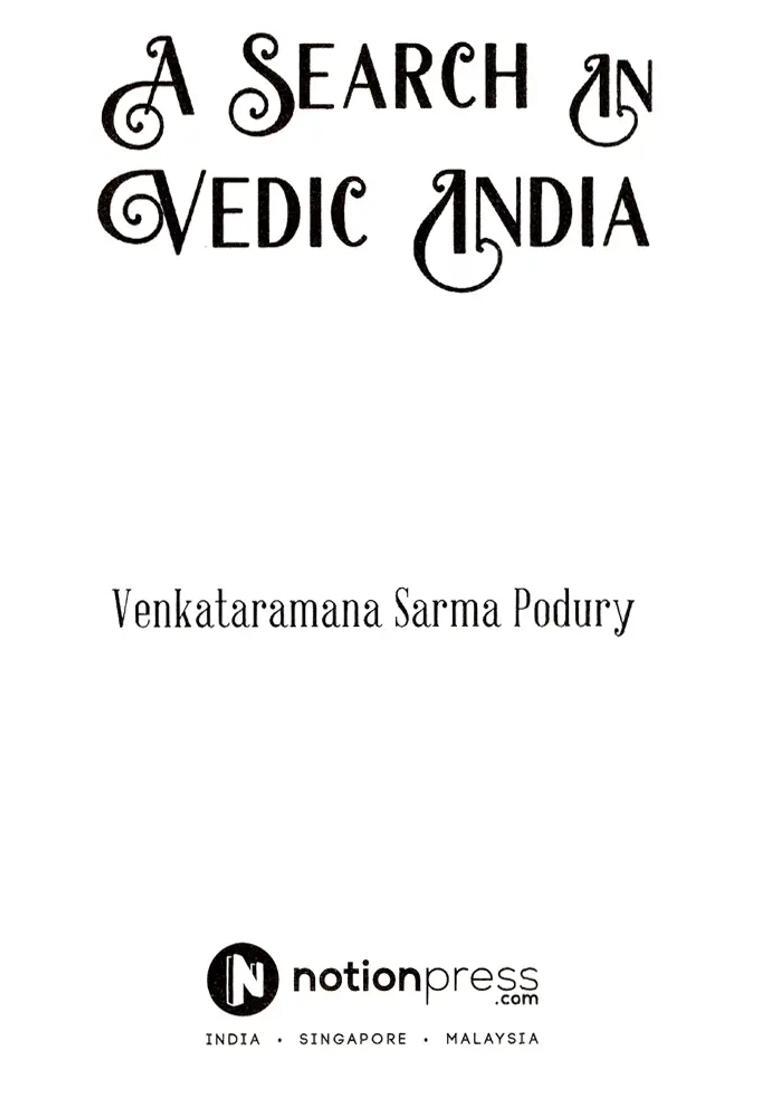A Search In Vedic India - Indya