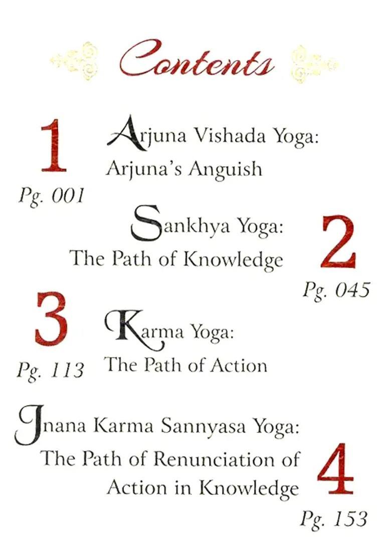 Gift Pack Of The Bhagavad Gita With Golden-Gilded Fore-Edges With Gold Plated Corner Clips In With Wooden Box A8 Size Book - Indya