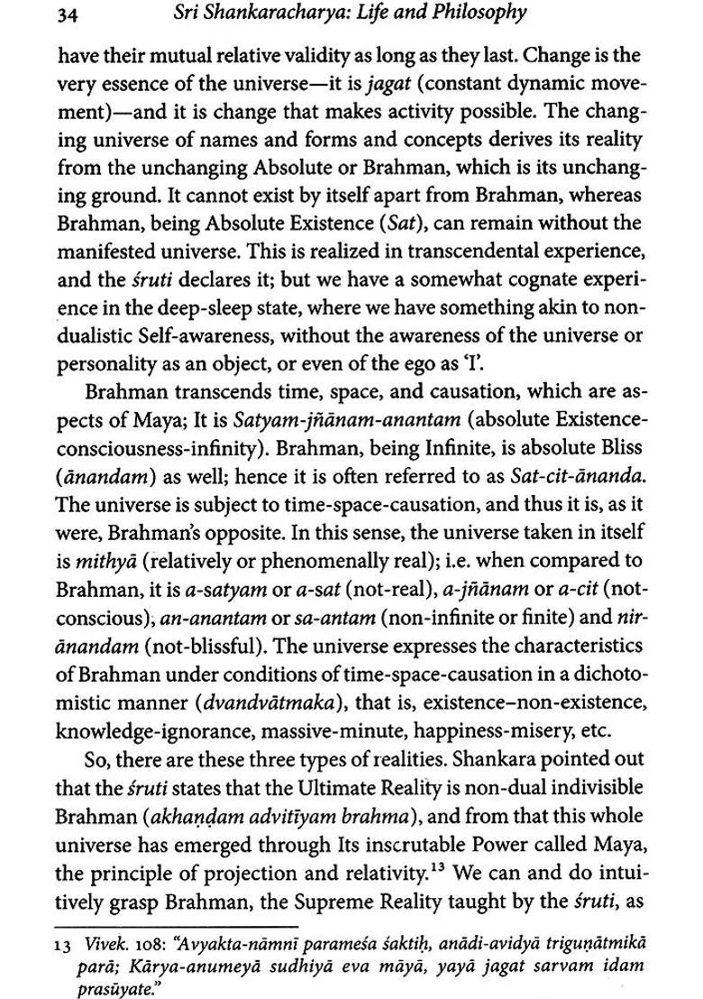 An Interpretation Of The Life And Philosophy Of Sri Sankaracarya Elucidatory And Reconciliatory - Indya