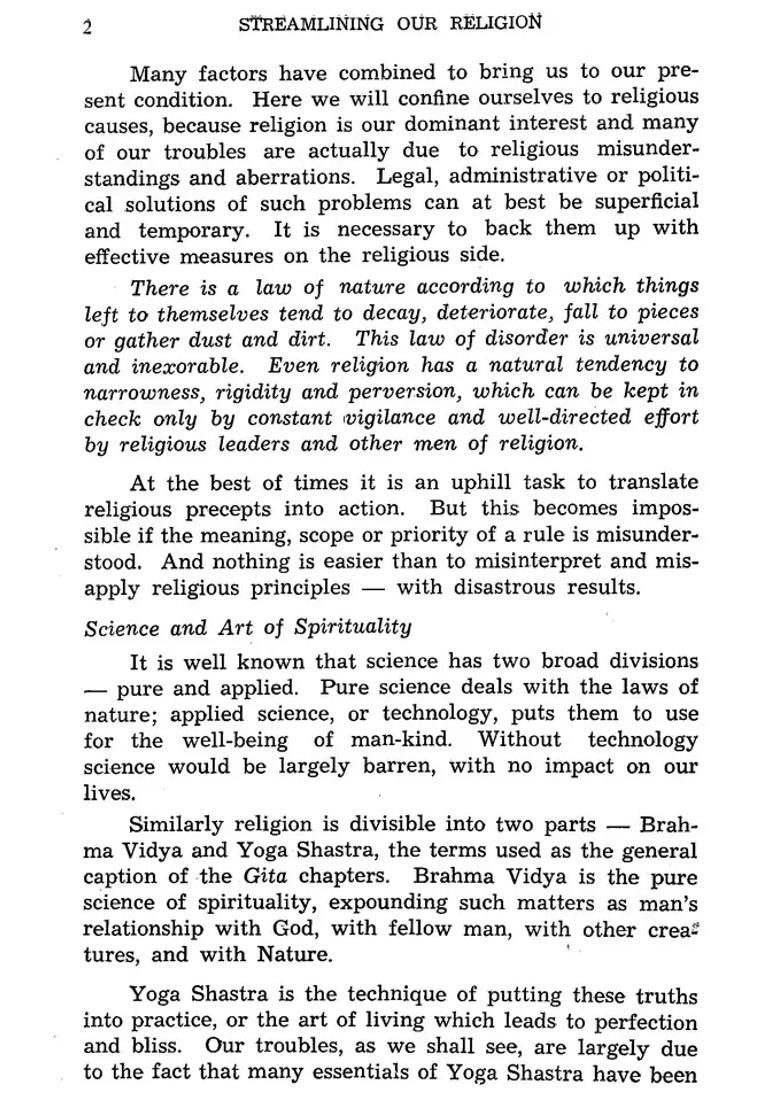 Streamling Our Religion An Old And Rare Book - Indya