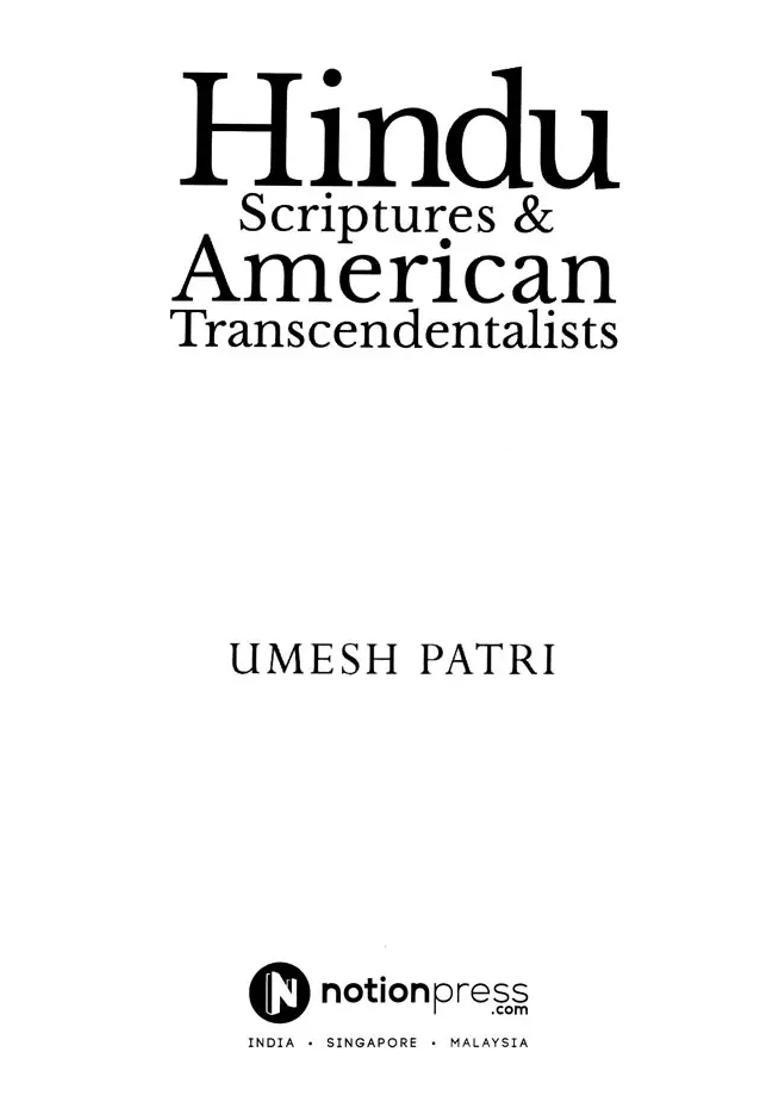 Hindu Scriptures & American Transcendentalists - Indya