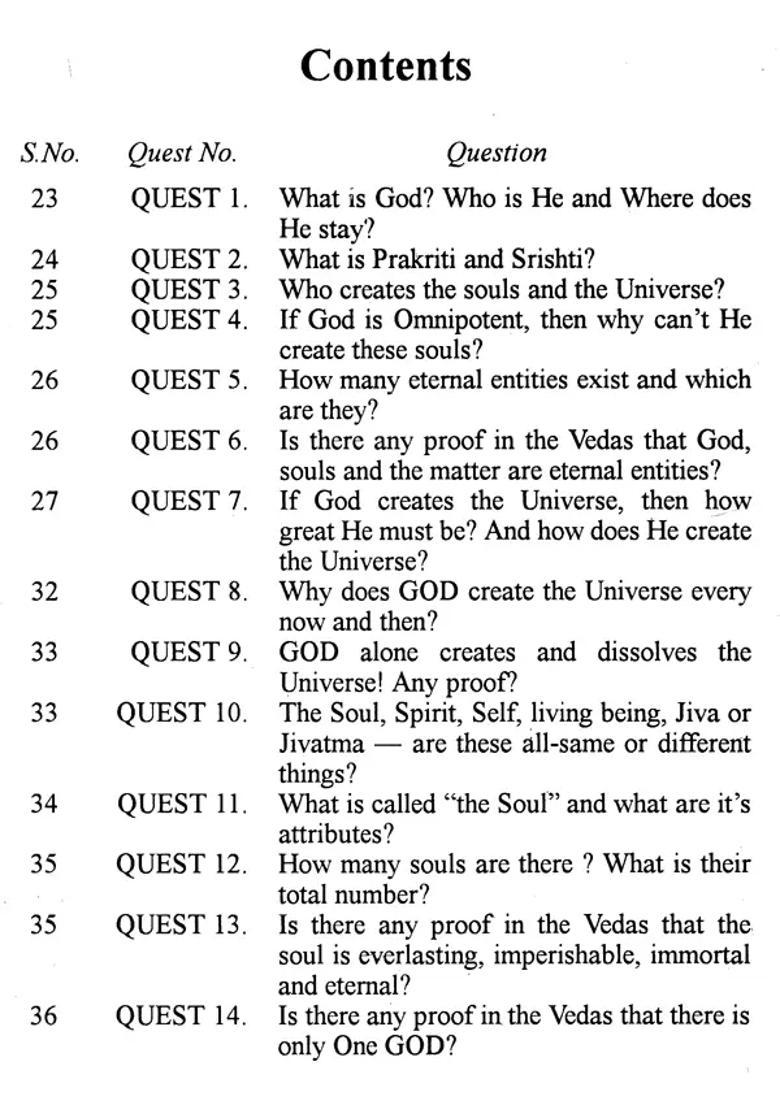 Quest - The Vedic Answers A Spiritual Guide For The Entire Family - Indya