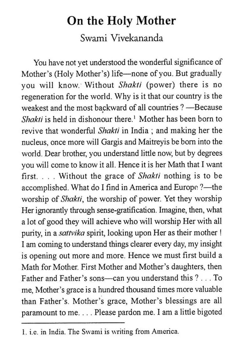 Sri Sarada Devi Consort Of Sri Ramakrishna - Indya