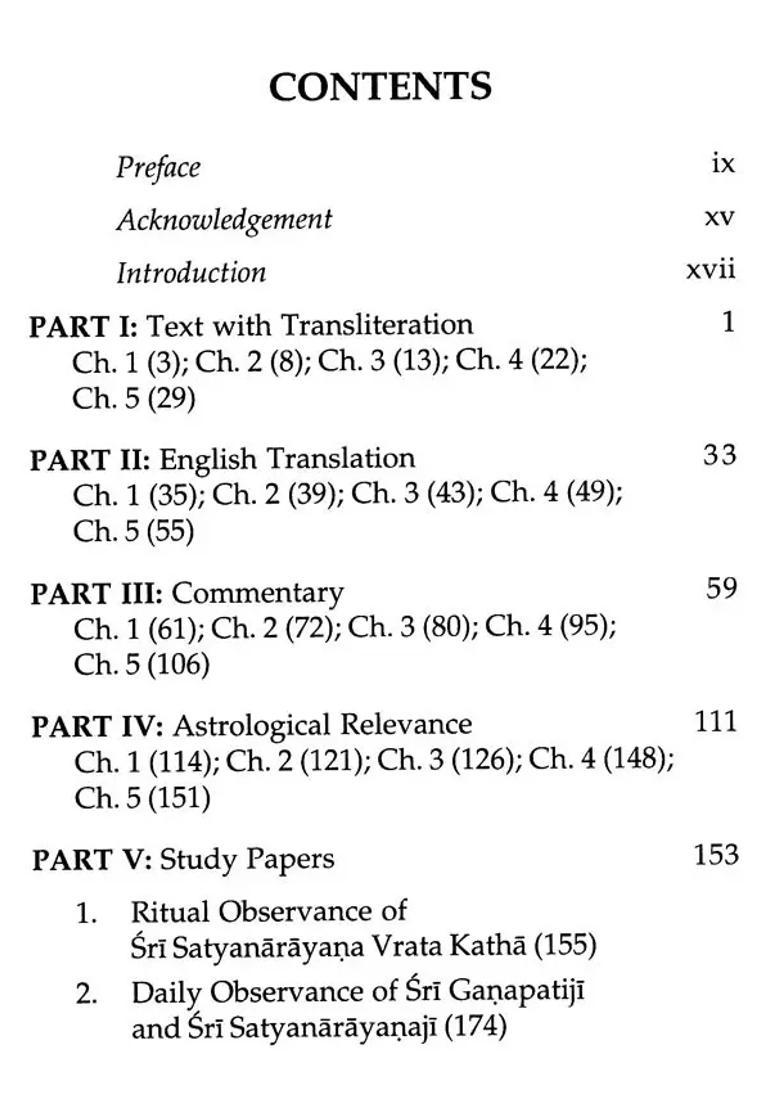 Sri Satya Narayana Vrata Katha - Indya