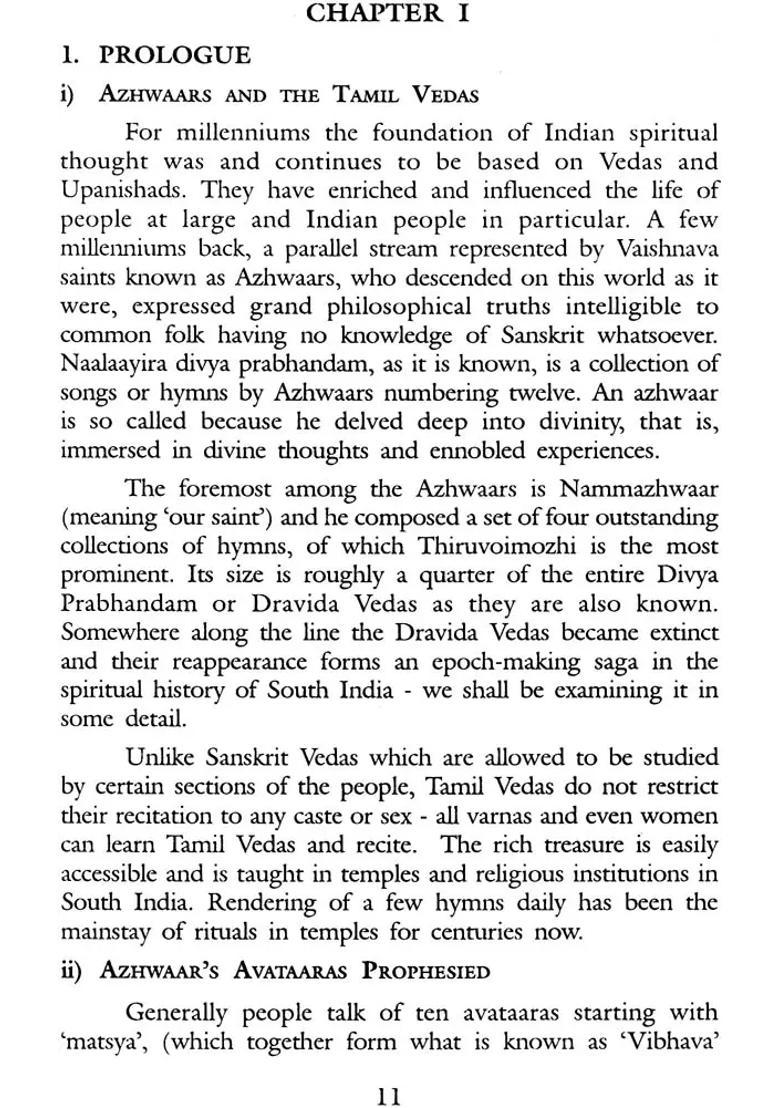 A Broad Introduction To Sri Nammazhwaar And Thiruvoimozhi Incorporating Bhagavad Vishayam - Indya