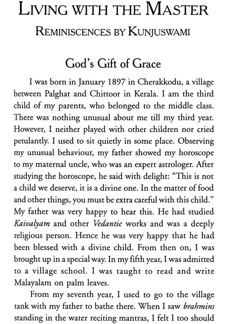 Living With The Master Reminiscences By Kunjuswami - Indya