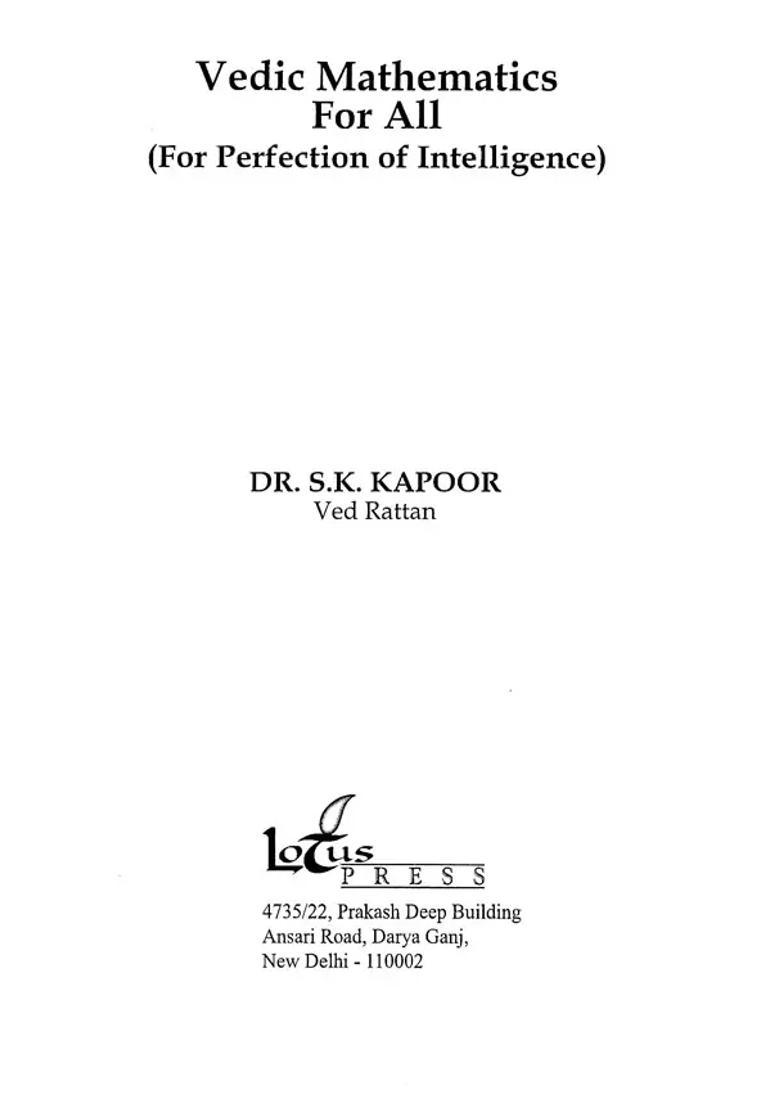 Vedic Mathematics For All - Indya