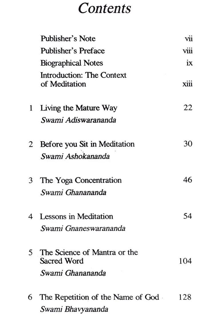 Meditation- Monks Of The Ramakrishna Order - Indya