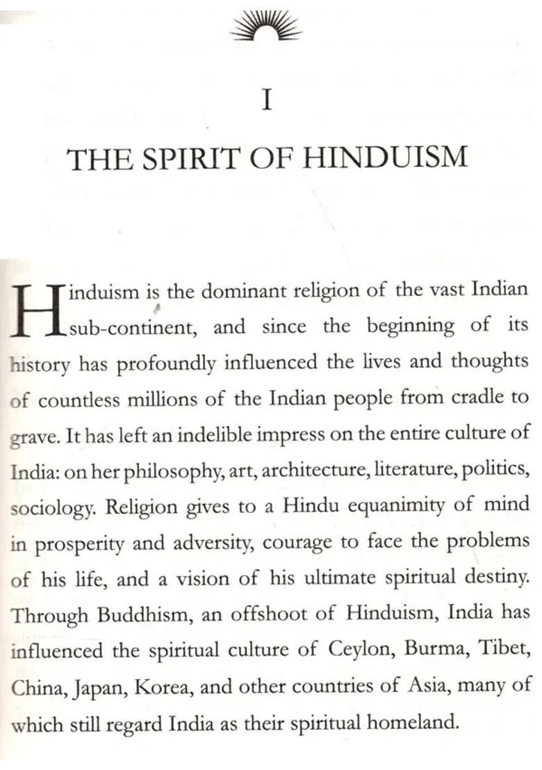 Hinduism Its Meaning For The Liberation Of Spirit - Indya