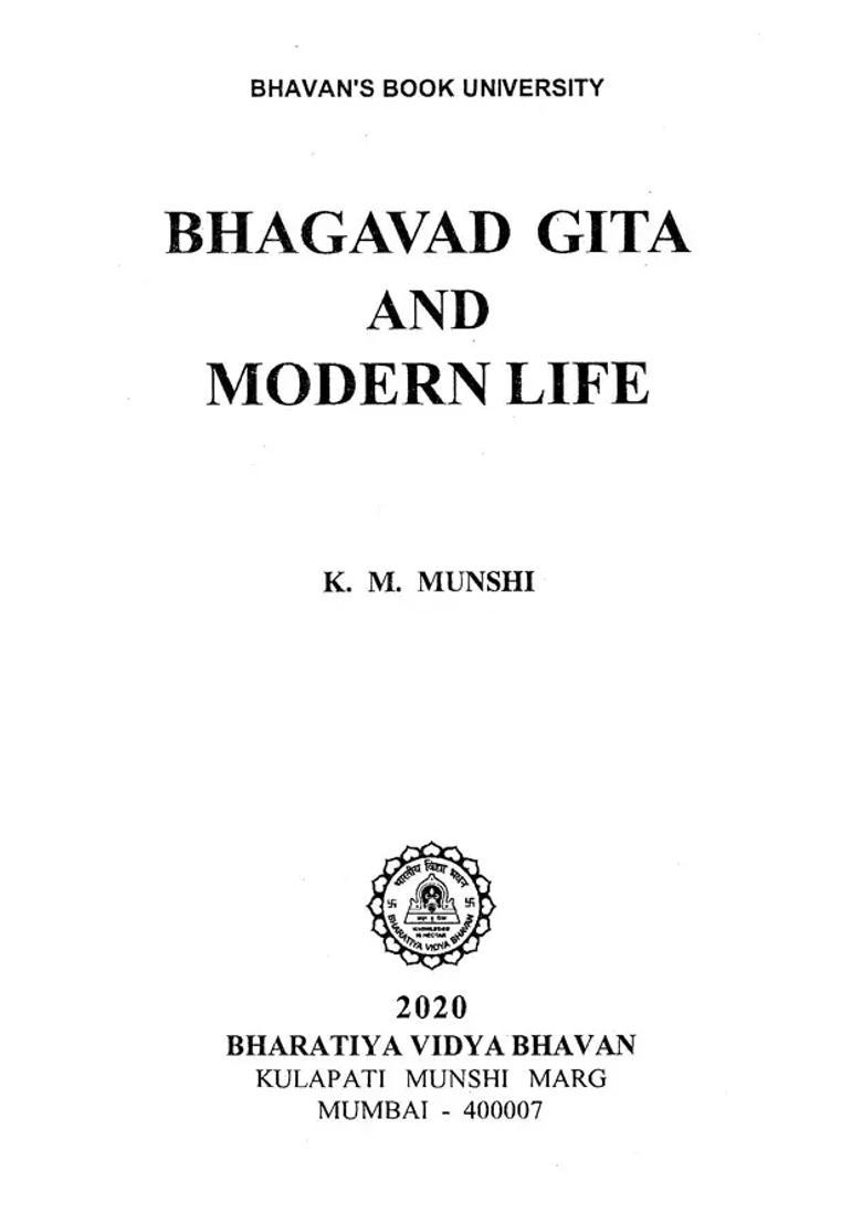 Bhagavad Gita And Modern Life - Indya