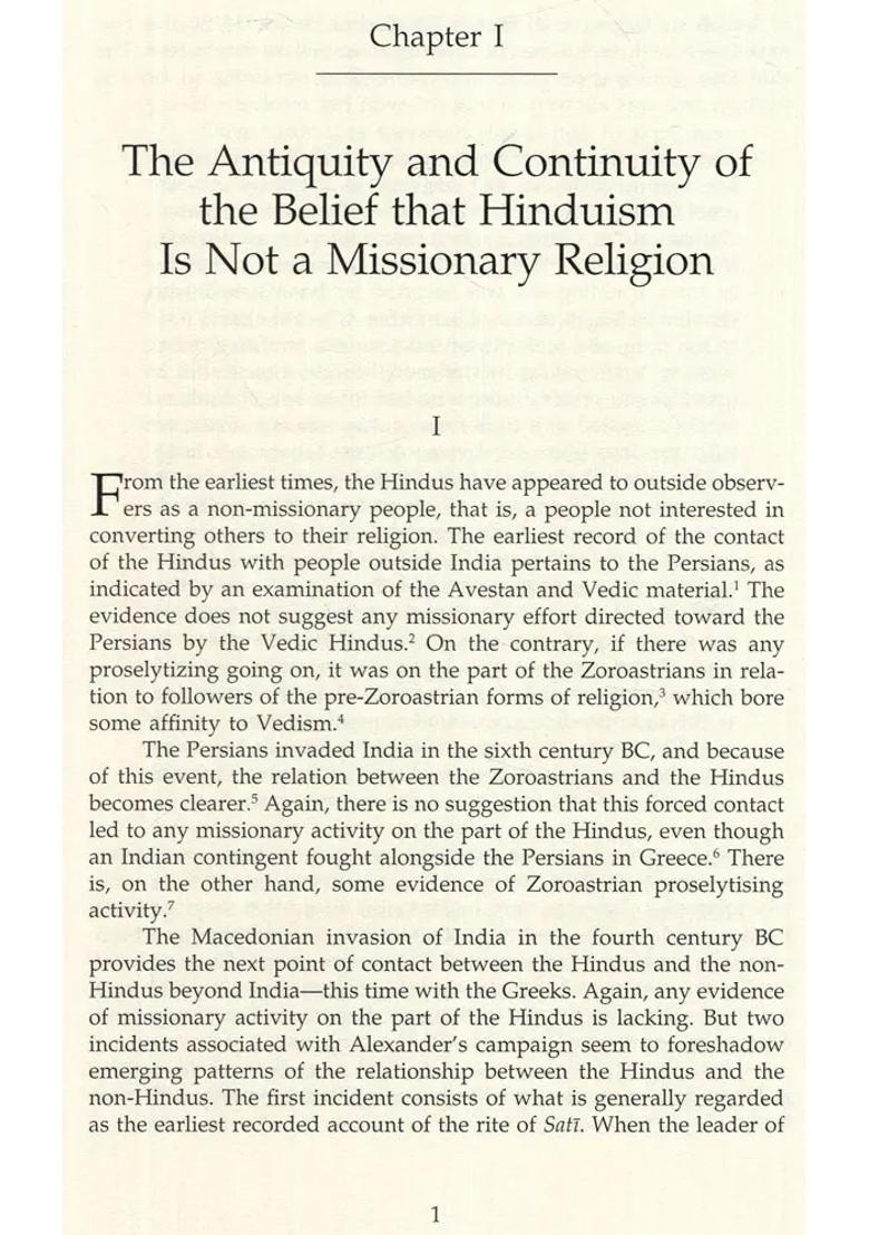 Hinduism As A Missionary Religion - Indya