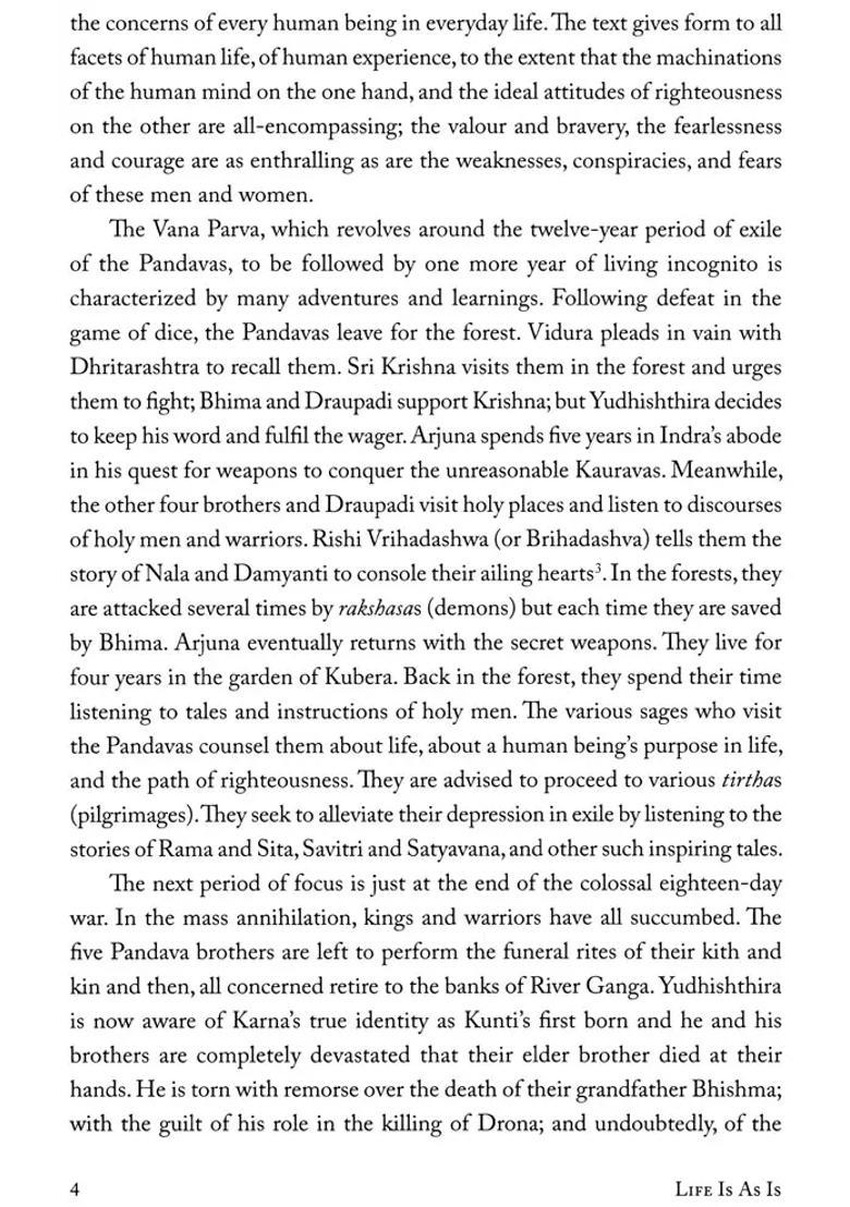 Life Is As Is - Teachings From The Mahabharata - Indya