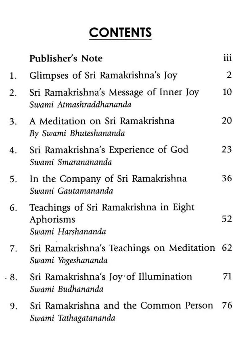 Joy Of Spirituality In The Light Of Sri Ramakrishna