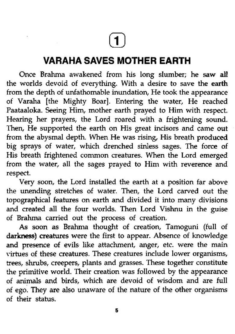 Stories From The Vishnu Puran Stories Based On The Exploits Of Lord Vishnu With Illustrations - Indya