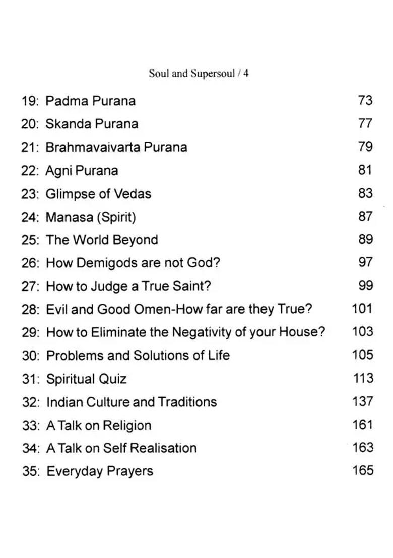 Soul And Supersoul A Thorough Study Of God And His Creations Based On Hindu Scriptures - Indya