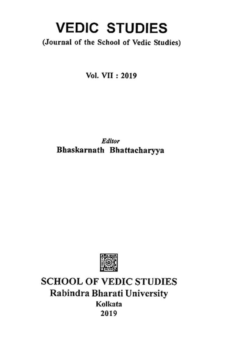 Vedic Studies- Journal Of The School Of Vedic Studies Volume 7 - Indya