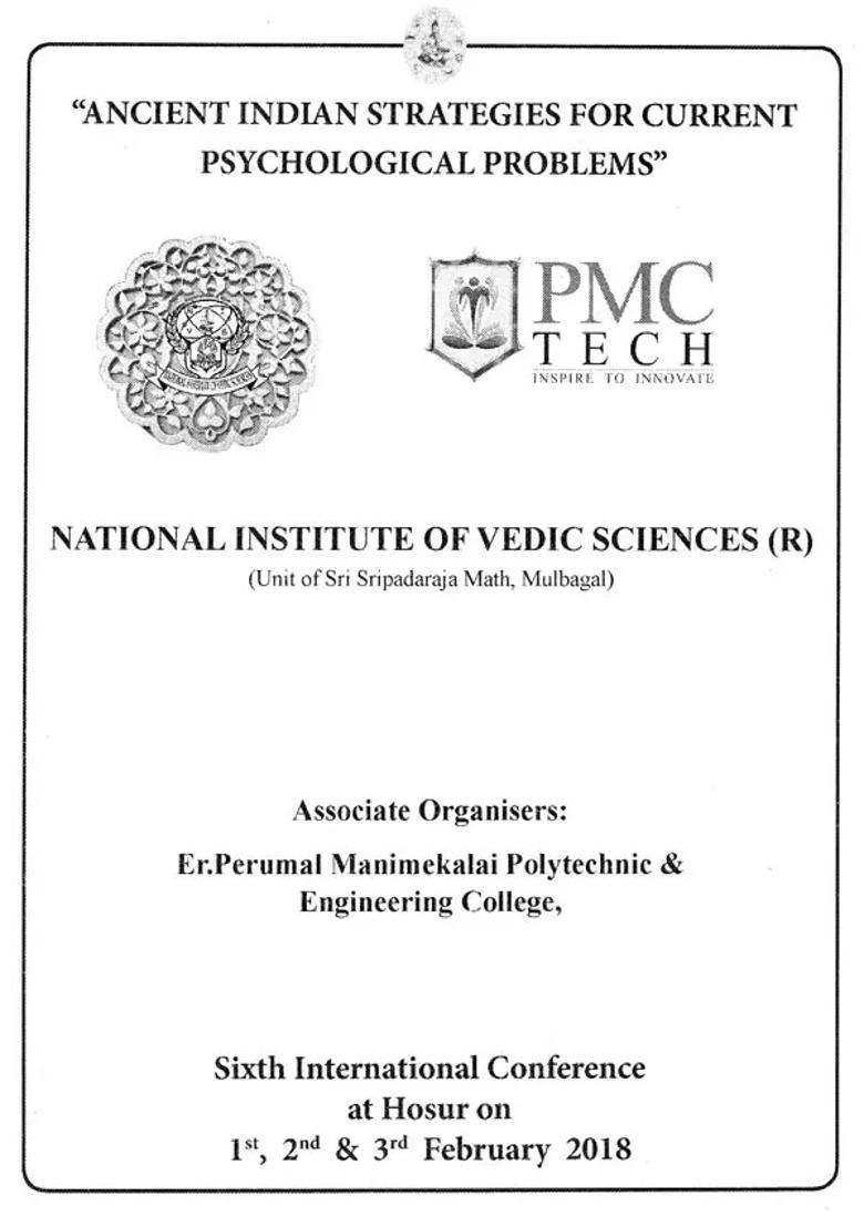 Samjnana Sudha Ancient Indian Strategies For Current Psychological Problems - Indya