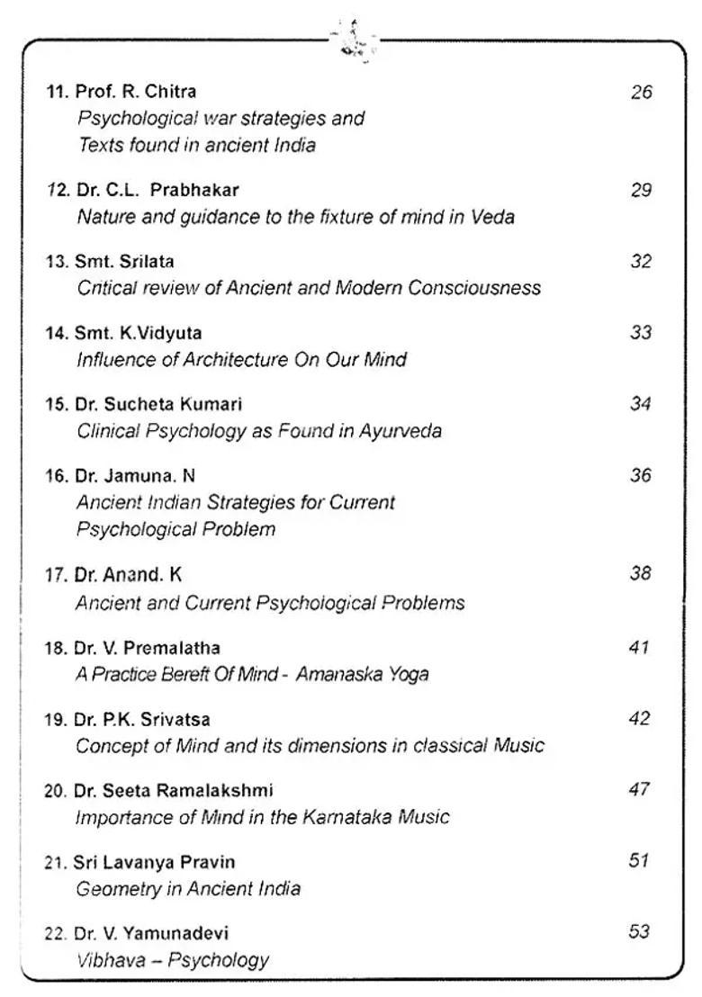 Samjnana Sudha Ancient Indian Strategies For Current Psychological Problems - Indya