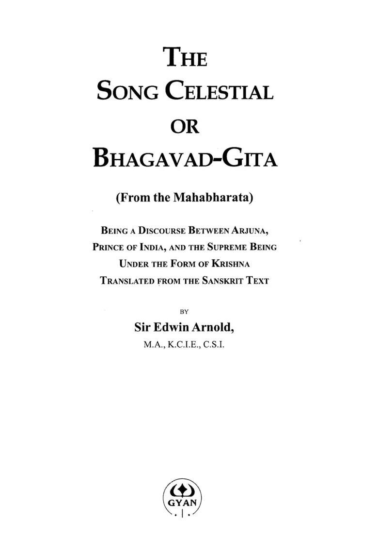 The Song Celestial Or Bhagavad-Gita - Indya