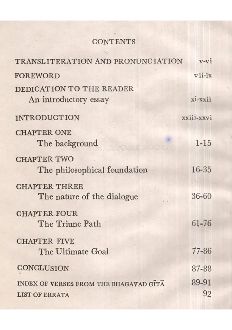 A Reading Of The Bhagavad Gita An Old And Rare Book - Indya