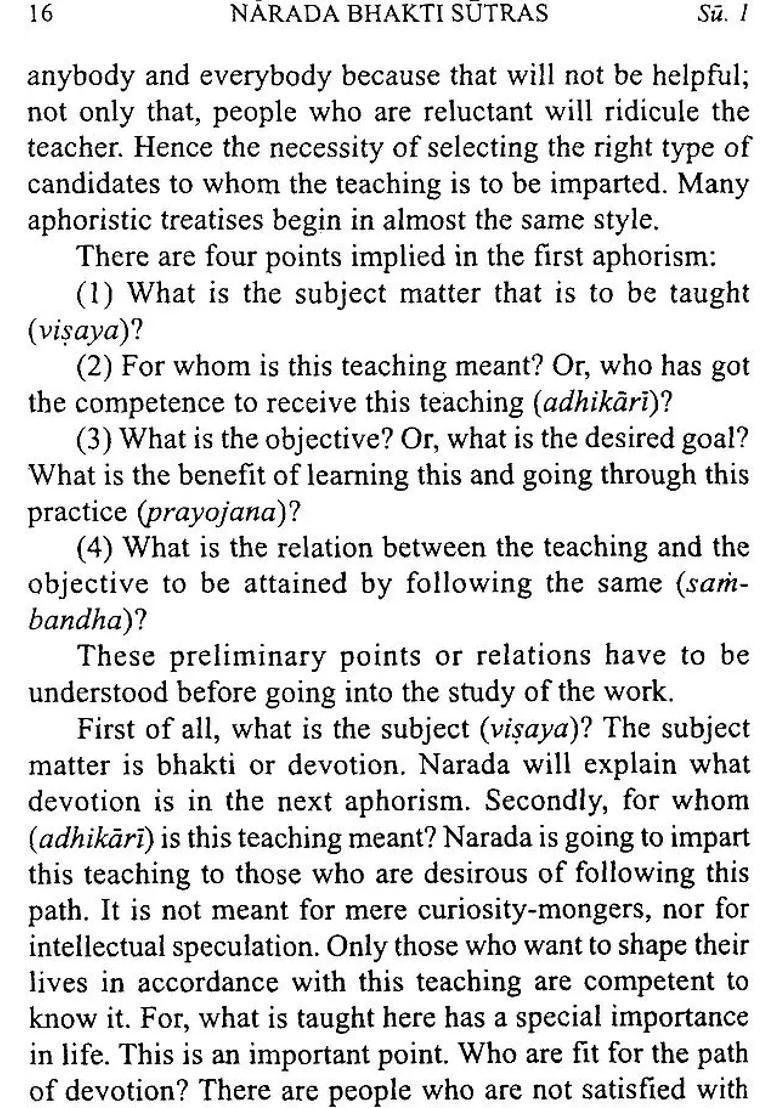 Narada Bhakti Sutras Original Text Transliteration English Translation & Detailed Analysis - Indya